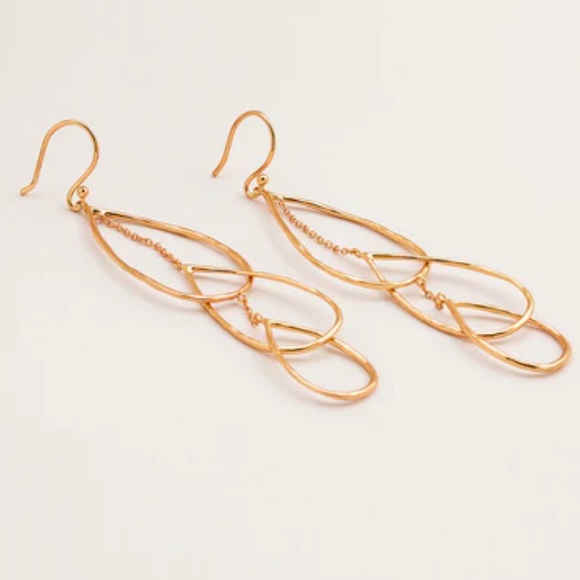 Gorjana Tiered Drop Gold Earrings | NWT - Picture 2 of 9